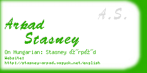 arpad stasney business card